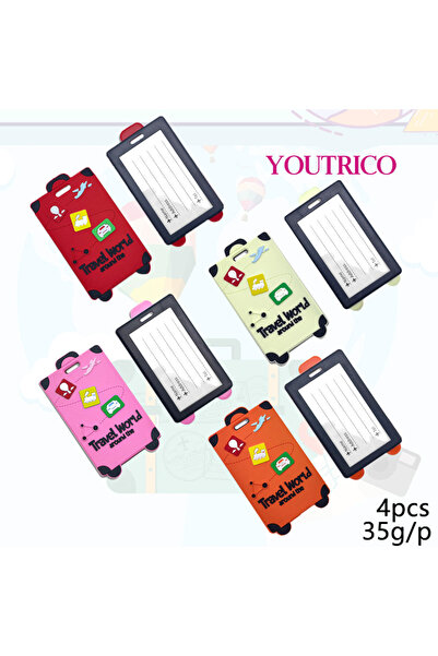 Youtrico 4pcs Plane Pattern Suitcase Tag – Waterproof, Durable Travel Accessory
