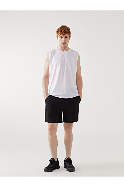 LC Waikiki Λευκό ανδρικό αμάνικο μπλουζάκι με λαιμόκοψη