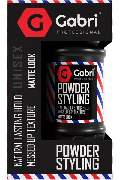 Gabri Professional بودرة تصفيف الشعر من جابري، 21 جرام | بودرة تكثيف الشعر | تثبيت مرن | مظهر غير لامع |