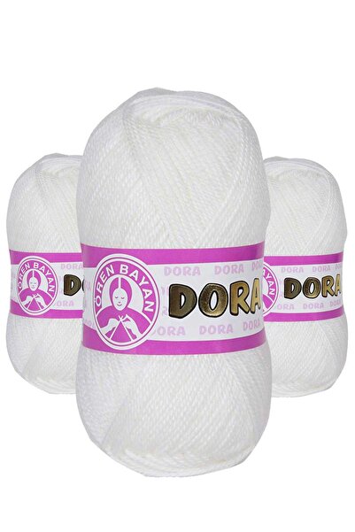 markentegra 3 pieces dora hand knitting yarn wool 100 gr 100 white