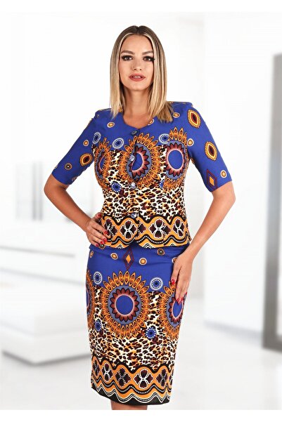 AD Fashion Costum office pe fond albastru 40SF1539i1539 - 38 EU