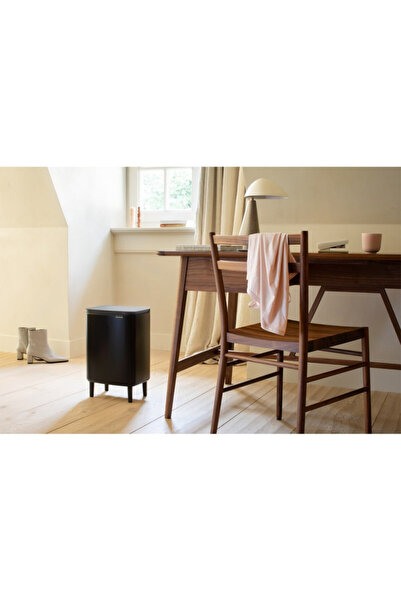 Brabantia Bo Small Hi 1006649 Waste bin, 12 l, Smooth and silent opening, Anti-slip base, Black