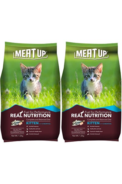 Meat Up Kitten Dry Cat Food, Ocean Fish, 2.4 Kg (2 x 1.2 Kg)
