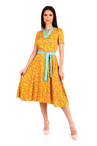 AD Fashion Turquoise green lace viscose dress 51R1642i1642 - 44 EU