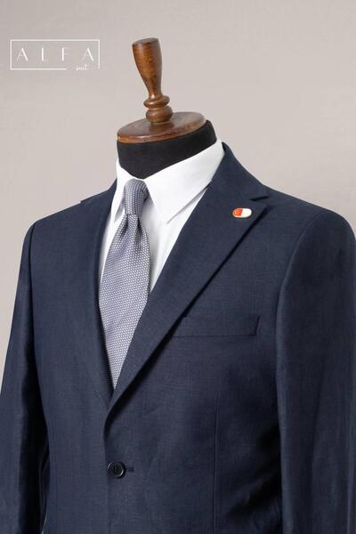 ALFA SUIT Keten takım elbise