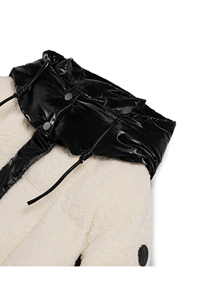 Twist Shearling Mix Quilted Coat