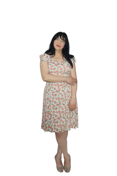 AD Fashion Rochie midi din vascoza cu imprimeu floral - 46 EU