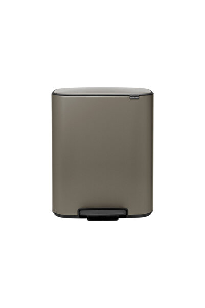 Brabantia Bo Pedal Waste Bin 1003184, 60 l, Soft Close, Anti-Slip Base, Grey