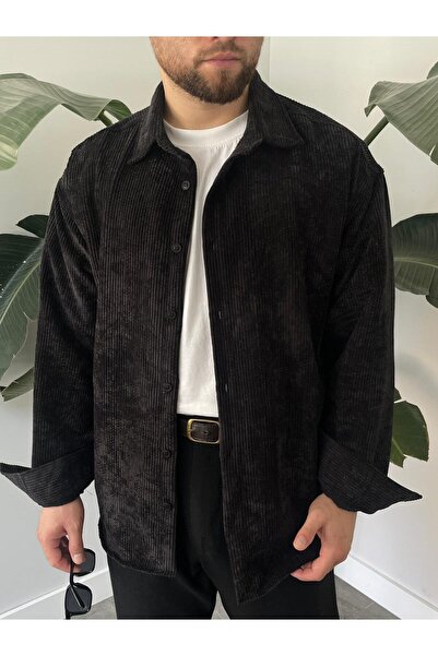 Quik-max Kadife Erkek Oversize Gömlek