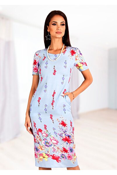 AD Fashion Rochie din vascoza cu buzunare practice 56R2088i2088 - 46 EU