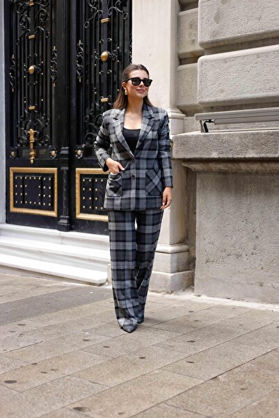 LOVELF Torba Cepli Ekose Poliviskon Takım Antrasit