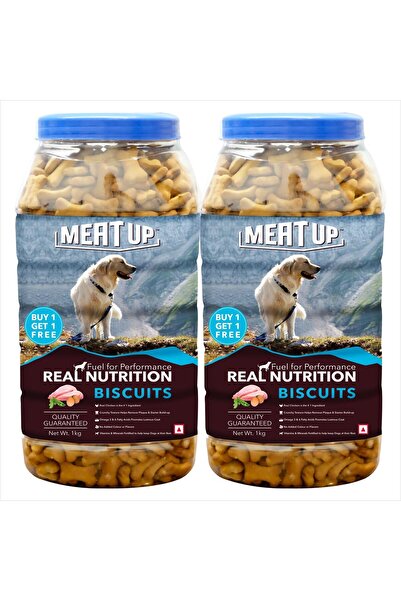 Meat Up بسكويت الكلاب، لحم الضأن، 2 كجم (2 × 1 كجم)