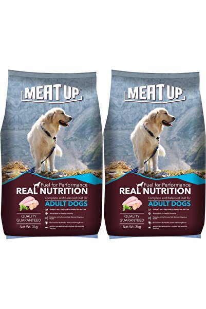 Meat Up طعام جاف للكلاب، دجاج حقيقي، 6 كجم (2 × 3 كجم)
