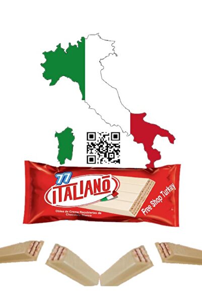 İTALİANO77 Beyaz Kaplamalı Kremalı Gofret