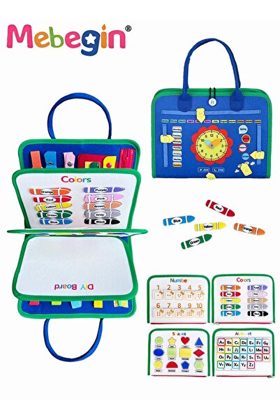 MEBEGIN ألعاب Busy Board ألعاب مونتيسوري لوحة حسية لتنمية المهارات الحركية ال...