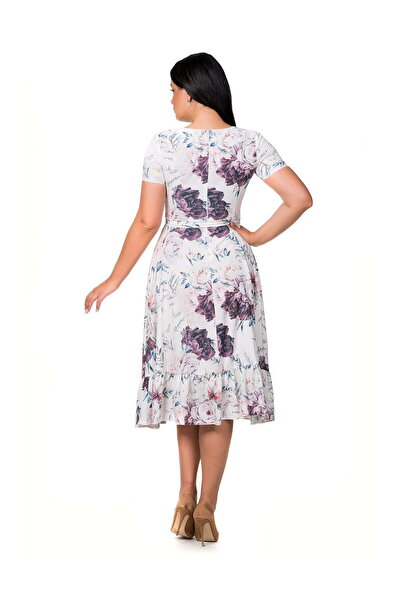 AD Fashion Rochie cu volan si cordon 94R2103i2103 - 42 EU