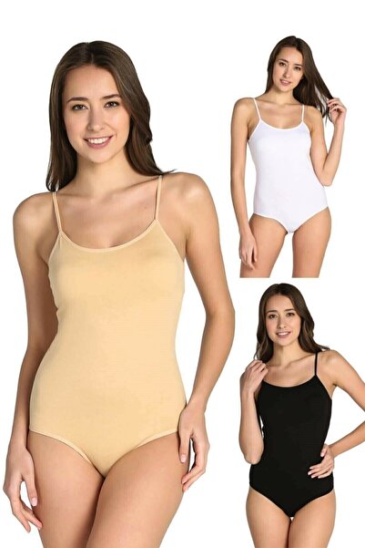 Tutku Ip Askılı Çıtçıtlı ( Kancalı ) Badi Karışık Renk 3'lü