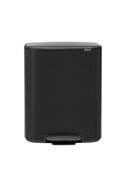 Brabantia Bo Pedal Waste Bin 1003191, 2x30 l, Soft closing, Anti-slip base, Black