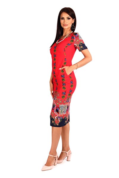 AD Fashion Rochie din vascoza cu buzunare practice 56R2096i2096 - 44 EU
