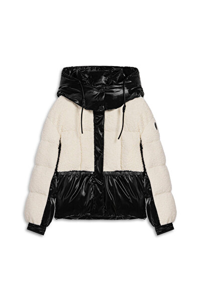 Twist Shearling Mix Quilted Coat