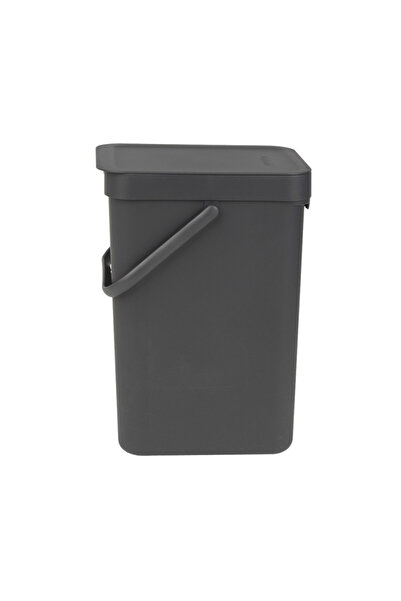 Brabantia Sort&Go 647670 waste separation bin, 12 l, Handle, Wall mountable, Dark grey