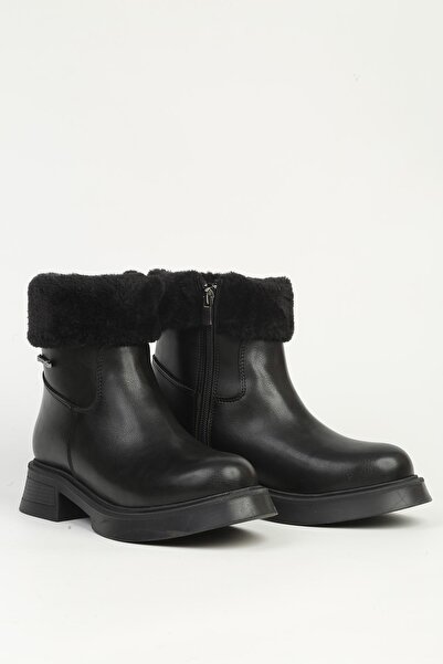 Pierre Cardin Siyah Yarım Kürklü Bot PC-55268