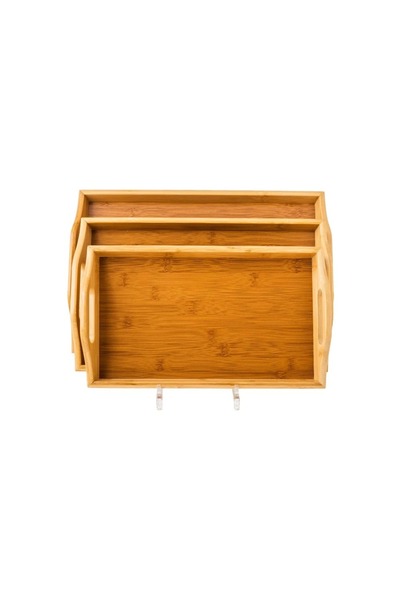 ORIAN 3-piece bamboo tray set