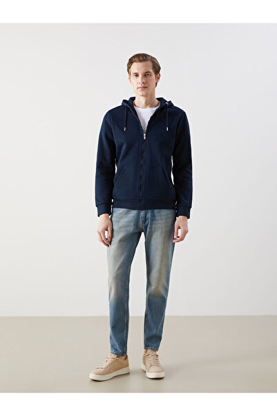 LC Waikiki Ανδρικό φούτερ με κουκούλα με μακρύ μανίκι με φερμουάρ της νέας σεζόν