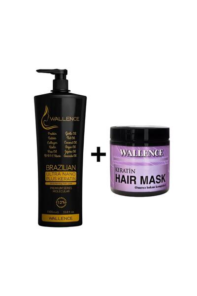 MADAME CANDY wallence nano keratın 1000 ml +500 ml keratın saç bakım maskesı