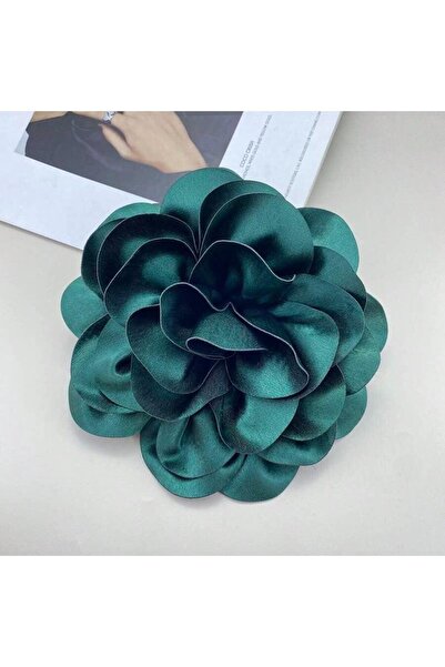 Pursehuit Καρφίτσα με λουλούδια σε oversized , σκούρο πράσινο, Malaki C22