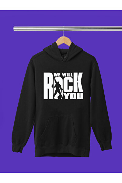 MAGORS سترة روك قطنية مطبوعة بأكمام طويلة وقلنسوة بثلاثة خيوط