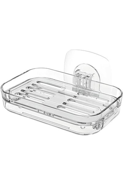 Arabest Clear Soap Dish, No-Drill Self-Draining Tray with Strong Adhesive for...
