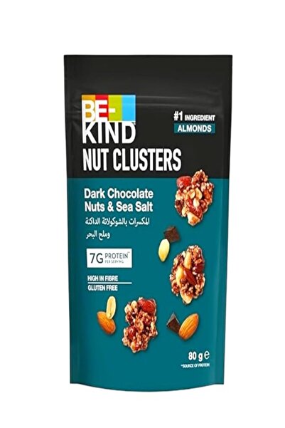 BE-KIND كيس شوكولاتة داكنة بالمكسرات وملح البحر 8 × 8 × 80 جرام