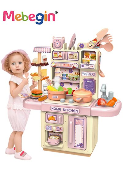 MEBEGIN Pretend Kitchen Toy Set with Rich Accessories, Kitchen Play Set Toy w...