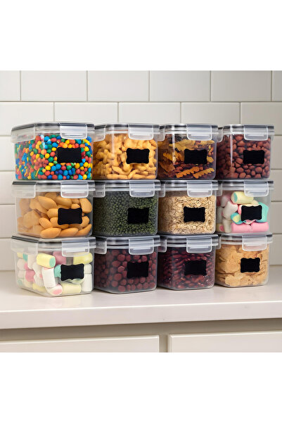 Elindor Set de 12 caserole Elindor® pentru ingrediente de bucătărie, 9 x 10,5...