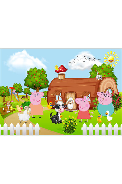 VIODESIGN Fototapet Copii, Peppa Pig, autoadeziv, multicolor,80x120 cm