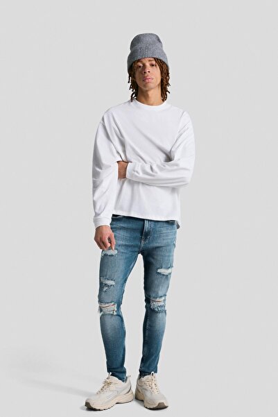 Bershka Yırtık superskinny jean