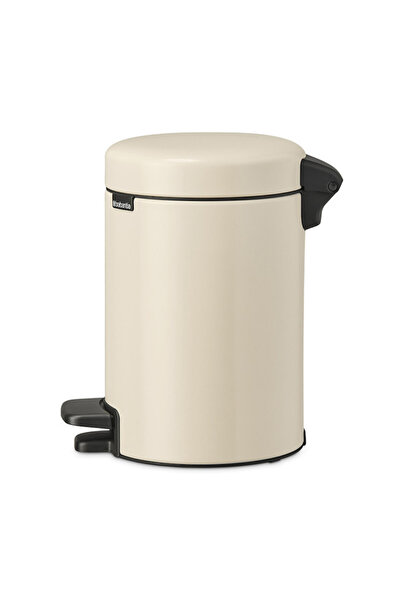 Brabantia NewIcon Pedal Bin 1005523, 3 l, Soft Close, Anti-Slip Base, Beige