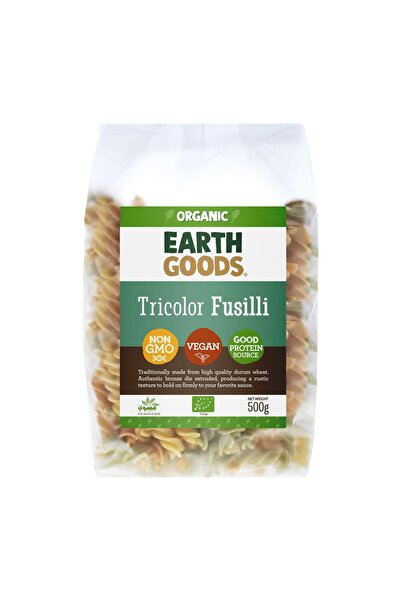 Earth Goods معكرونة فوسيلي ثلاثية الألوان عضوية - ٥٠٠ غرام (عبوة من ١٢ قطعة)