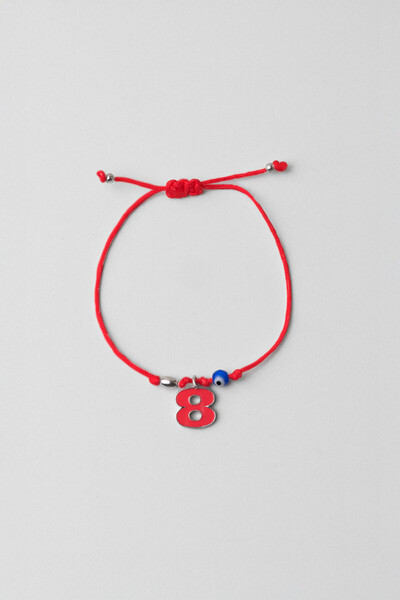 So CHIC... 8 Sayısı İkonlu 18 Ayar Beyaz Altın Kaplama Ayarlanabilir İpli Bil...