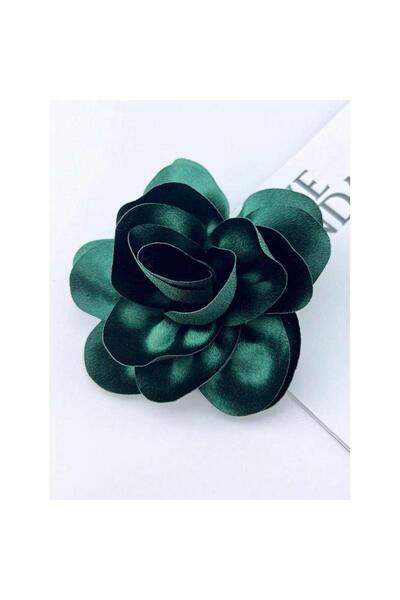 Pursehuit Broșă floare supradimensionată, verde închis, Axel C22