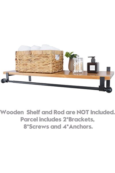 OEM Metal Shelf Brackets 20x15cm, Set of 2