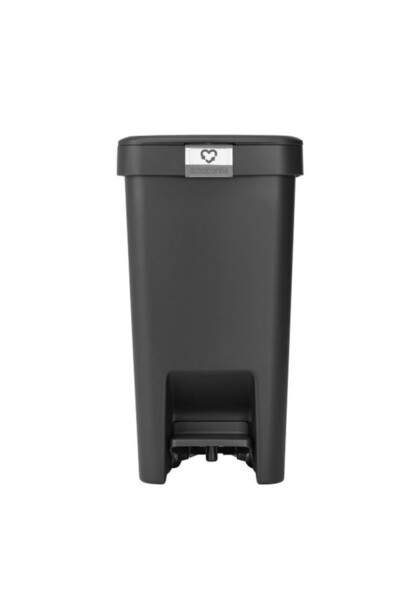 Brabantia StepUp Pedal Bin 1008476, 10 l, -friendly materials, Large opening, Dark grey