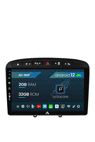 AutoDrop Navigatie Peugeot 308/408 (2008-2013), Android 12, P-Octacore / 2GB ...