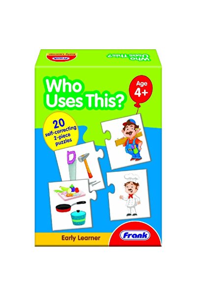 Frank المتعلم المبكر الذي يستخدم مجموعة الألغاز والأنشطة هذه