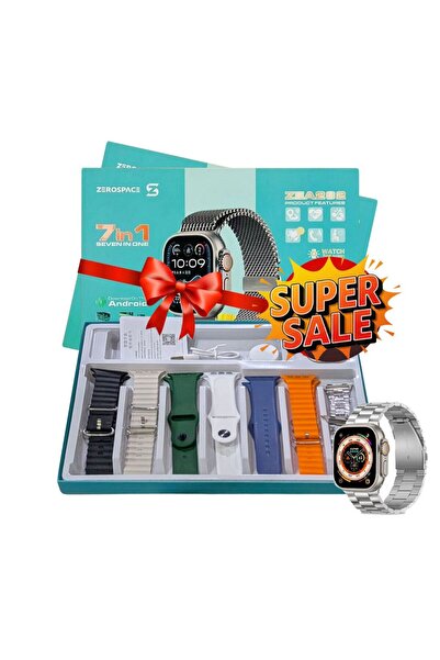 Zen Store عرض كومبو من 5 قطع ساعة ذكية بشاشة AMOLED، و7 أحزمة مخصصة، وتتبع مت...