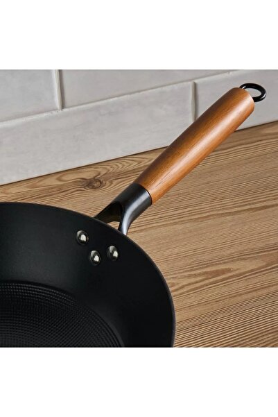 Generic Blacksmith Iron Wok Pan - 32 cm