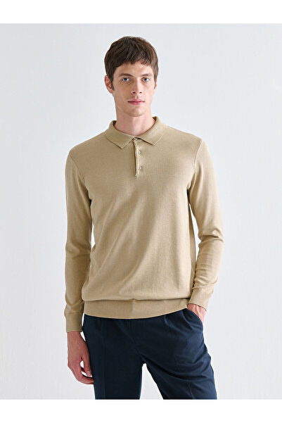 LC Waikiki Ανδρικό πλεκτό πουλόβερ με λαιμόκοψη Polo New Season