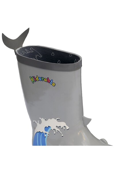 kidorable Shark Rain Boots - Gray