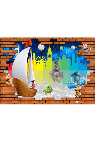 VIODESIGN Fototapet Copii, Universitatea Monștrilor, autoadeziv, multicolor,1...